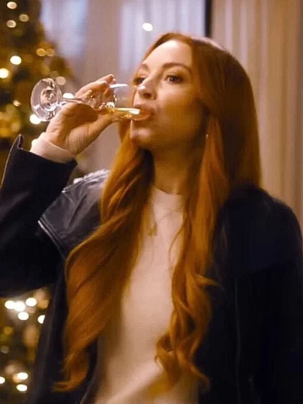 Lindsay Lohan Our Little Secret 2024 Black Jacket Lindsay Lohan Our Little Secret 2024 Black Jacket