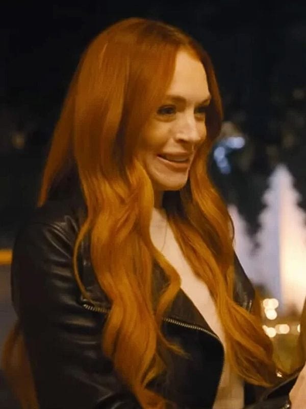 Lindsay Lohan Our Little Secret 2024 Black Jacket Lindsay Lohan Our Little Secret 2024 Black Jacket
