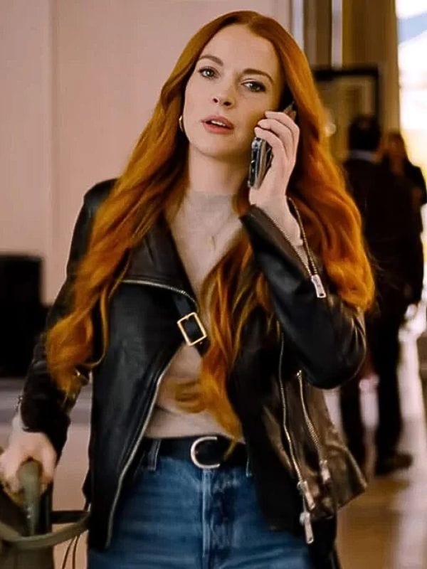 Lindsay Lohan Our Little Secret 2024 Black Jacket Lindsay Lohan Our Little Secret 2024 Black Jacket