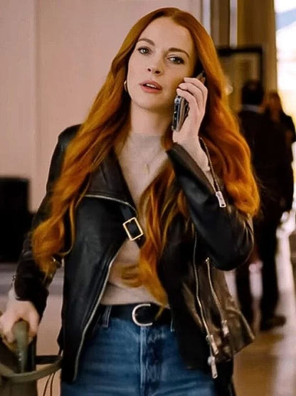 Lindsay Lohan Our Little Secret 2024 Black Jacket Lindsay Lohan Our Little Secret 2024 Black Jacket
