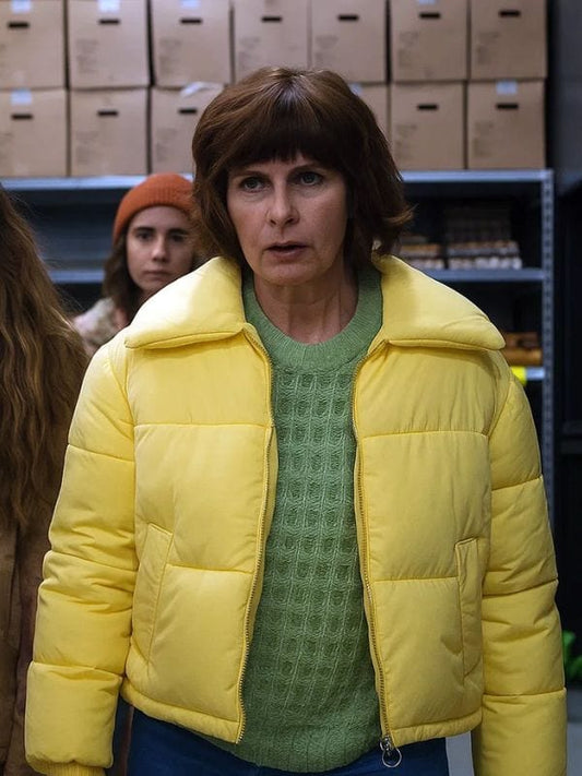 Louise Brealey Such Brave Girls S02 Yellow Puffer Jacket