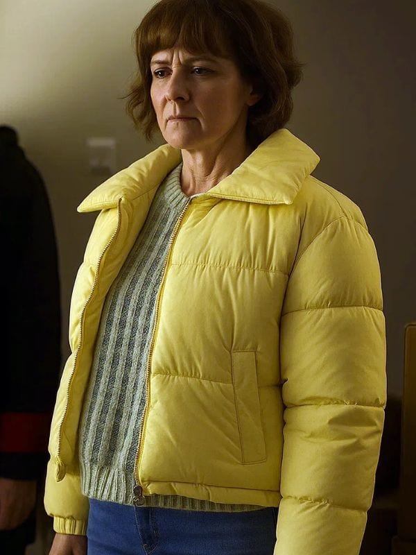 Louise Brealey Such Brave Girls S02 Yellow Puffer Jacket
