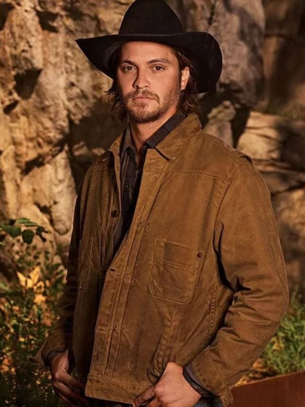 Luke Grimes Yellowstone Brown Leather Jacket