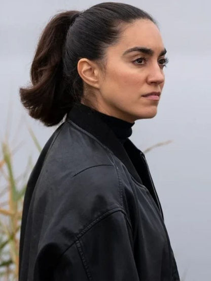 Lynley S01 Sofia Barclay Bomber Leather Jacket