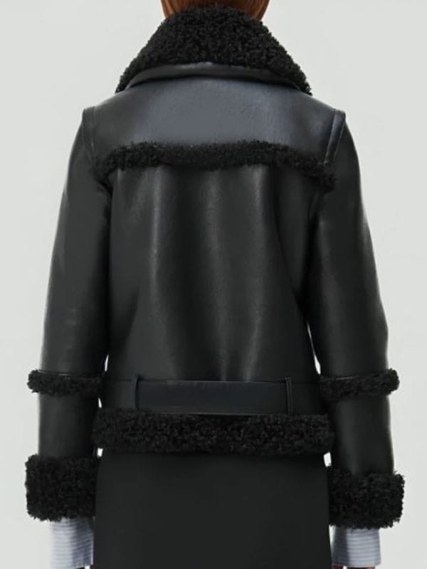 Mabel Mora Only Murders In The Building S04 Leather Shearling Jacket