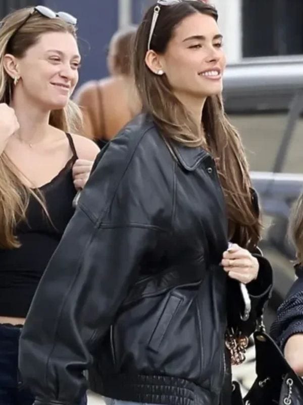 Madison Beer Studio City 2026 Leather Jacket Black