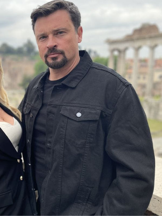 Mafia Wars 2024 Tom Welling Black Cotton Jacket