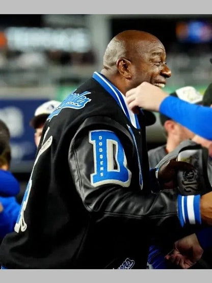 Magic Johnson Dodgers Mash Up Logo Varsity Jacket