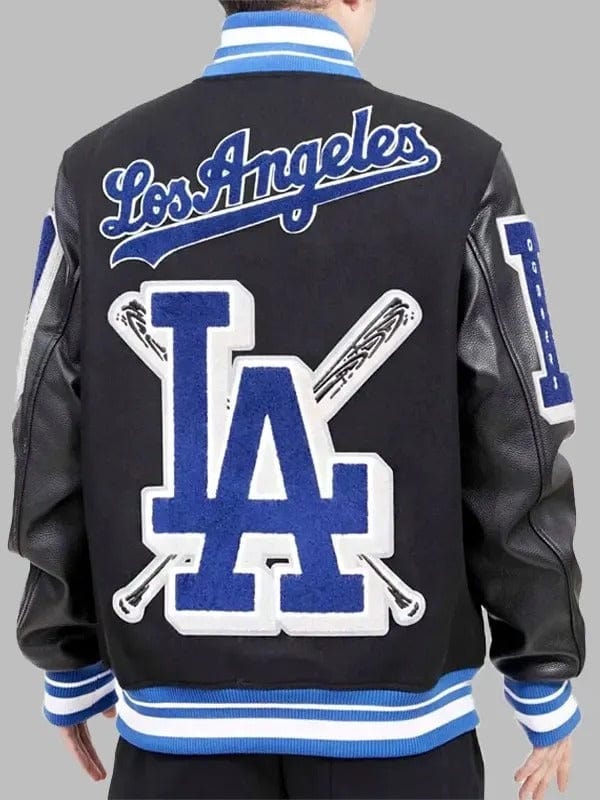 Magic Johnson Dodgers Mash Up Logo Varsity Jacket