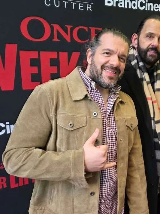 Manoli Ioannidis Once a Week for Life Suede Leather Jacket
