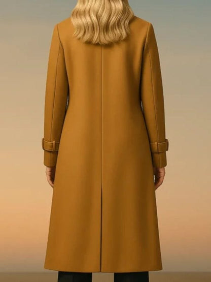 Maria Bello The Waterfront S01 Brown Coat