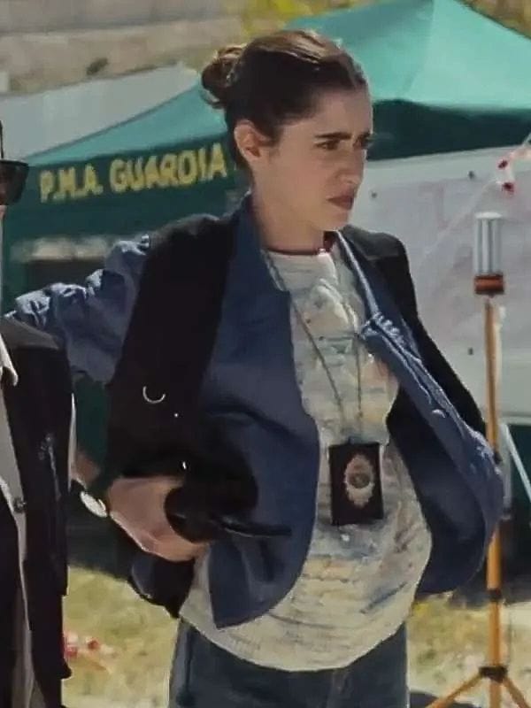Mariela Garriga When No One Sees Us S01 Blue Jacket Mariela Garriga When No One Sees Us S01 Blue Jacket