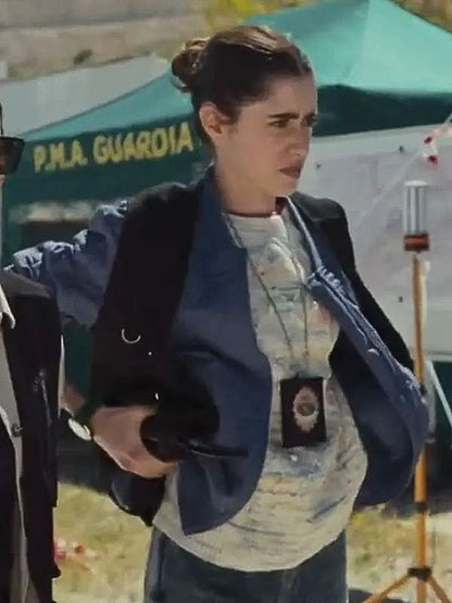 Mariela Garriga When No One Sees Us S01 Blue Jacket Mariela Garriga When No One Sees Us S01 Blue Jacket
