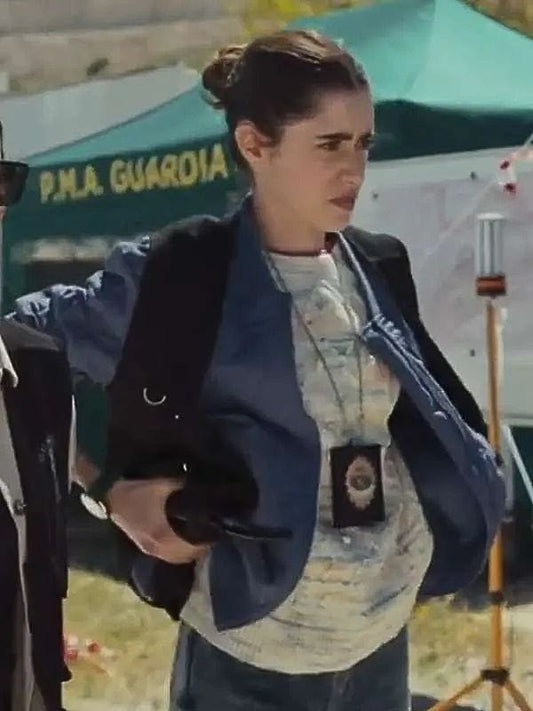 Mariela Garriga When No One Sees Us S01 Blue Jacket Mariela Garriga When No One Sees Us S01 Blue Jacket