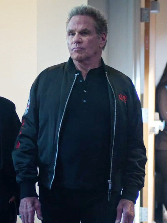 Martin Kove Cobra Kai S06 Black Bomber Jacket Martin Kove Cobra Kai S06 Black Bomber Jacket