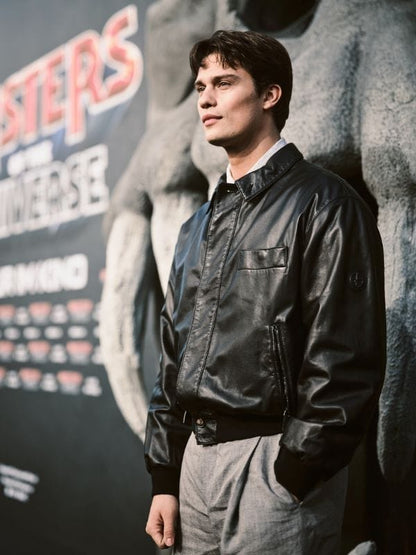 Masters Of The Universe Premiere Nicholas Galitzine Leather Jacket
