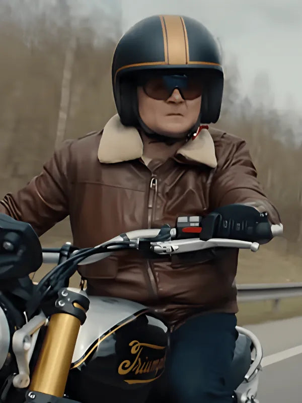 Matchbox the Movie Arturo Castro Brown Leather Jacket