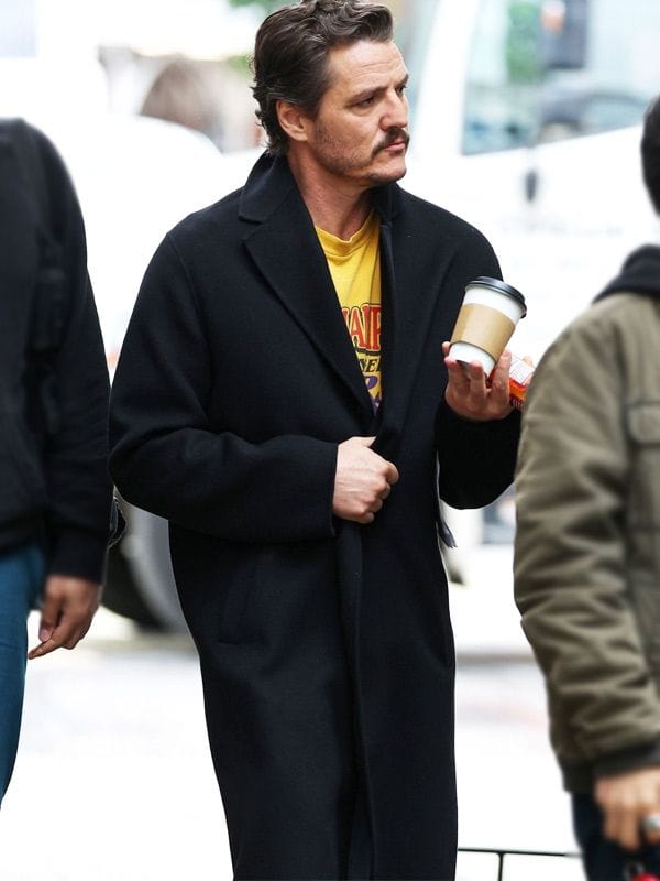 Materialists 2024 Pedro Pascal Black Coat