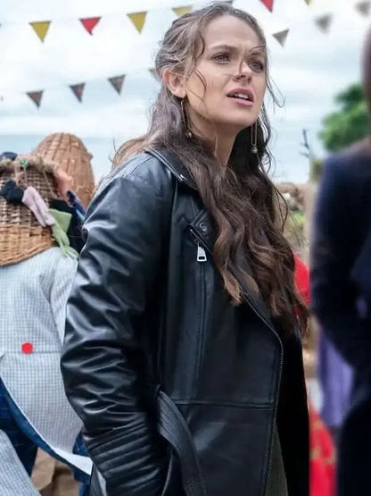 Mayfair Witches Moira Mayfair Leather Coat
