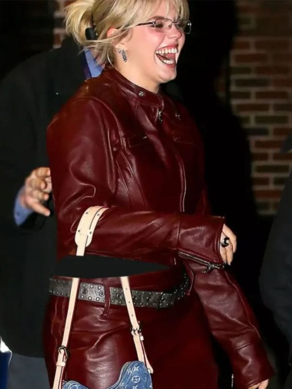 Mean Girls 2024 Renee Rapp Maroon Leather Jacket
