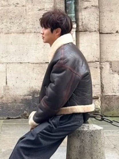 Melo Movie S01 Choi Woo-sik Shearling Leather Jacket