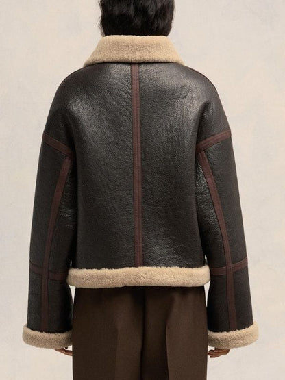 Melo Movie S01 Choi Woo-sik Shearling Leather Jacket