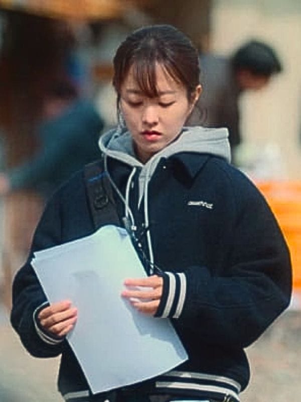 Melo Movie S01 Park Bo-young Varsity Jacket Black