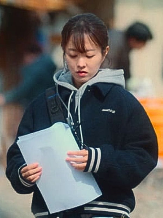 Melo Movie S01 Park Bo-young Varsity Jacket Black