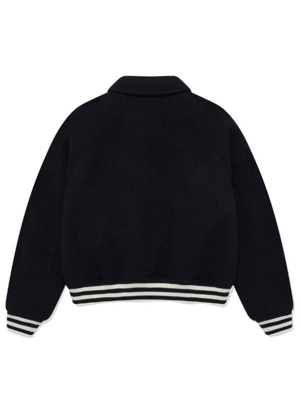 Melo Movie S01 Park Bo-young Varsity Jacket Black