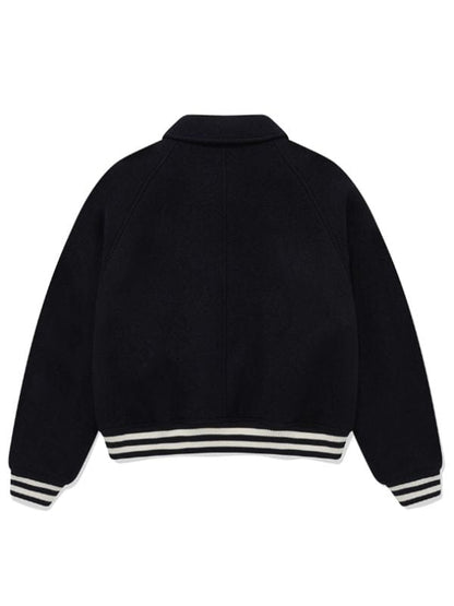 Melo Movie S01 Park Bo-young Varsity Jacket Black