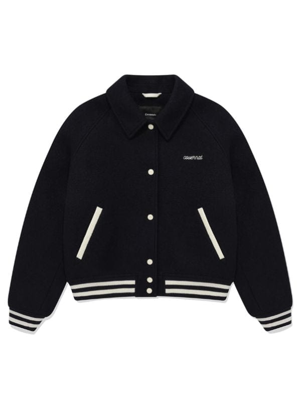 Melo Movie S01 Park Bo-young Varsity Jacket Black