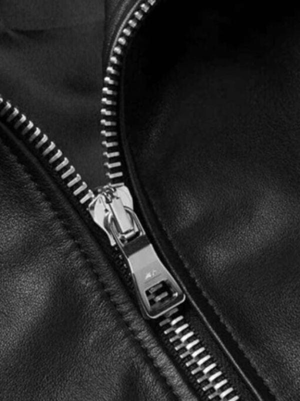 Men’s Black Shearling Leather Jacket Men's Black Shearling Bomber Leather Jacket