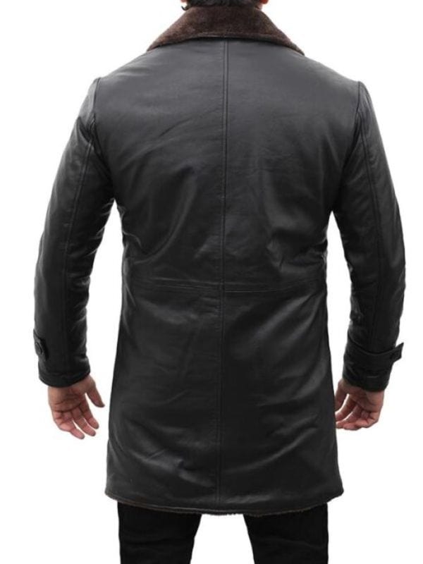 Men’s Leather Shearling Black Coat Men's Leather Shearling Black Coat