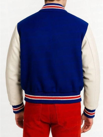Michael Jackson WB Blue and White Varsity Jacket