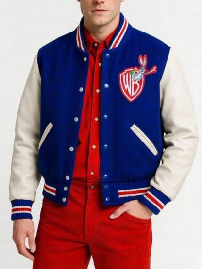 Michael Jackson WB Blue and White Varsity Jacket