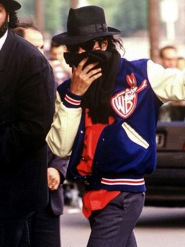 Michael Jackson WB Blue and White Varsity Jacket