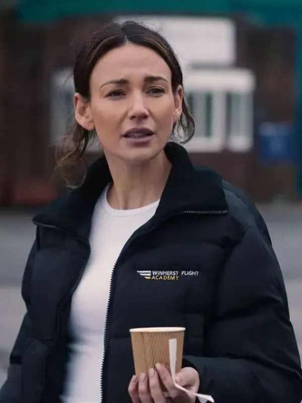 Michelle Keegan Fool Me Once Black Puffer Jacket