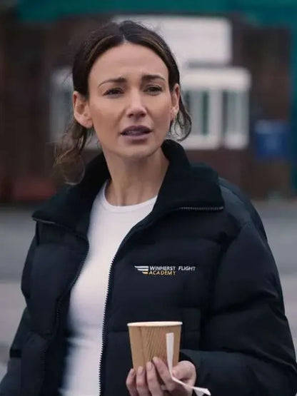 Michelle Keegan Fool Me Once Black Puffer Jacket