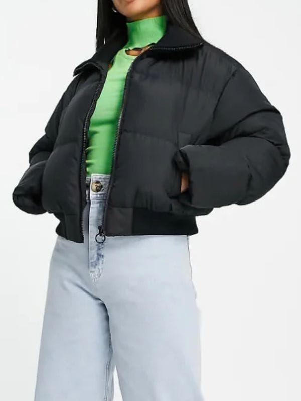 Michelle Keegan Fool Me Once Black Puffer Jacket