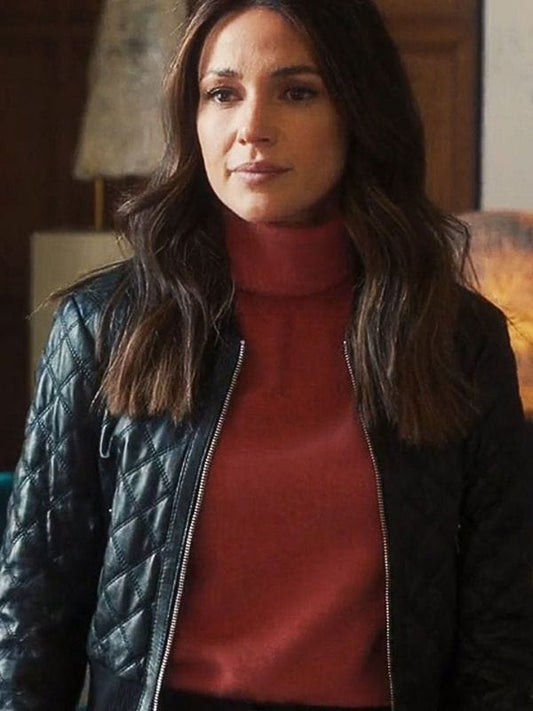 Michelle Keegan Fool Me Once Black Quilted Jacket