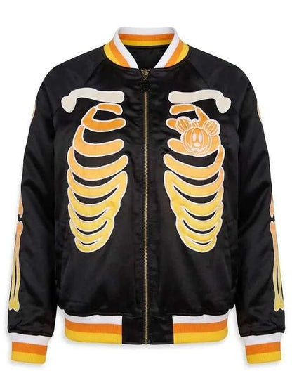 Shop Mickey Mouse Skeleton Varsity Jacket - WWPremium