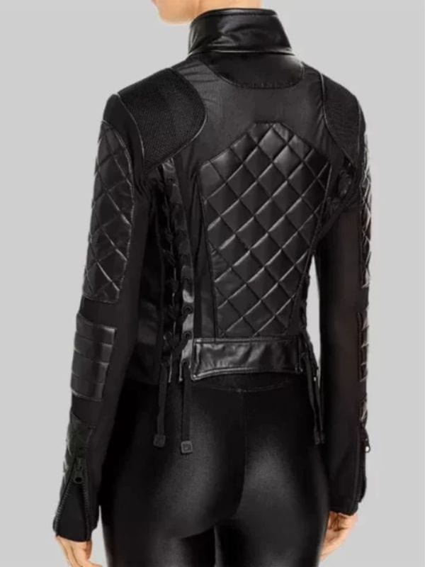 Midnight Texas S02 Olivia Charity Quilted Leather Jacket Black