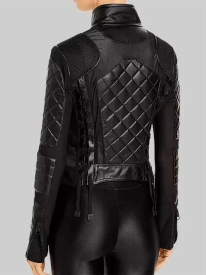 Midnight Texas S02 Olivia Charity Quilted Leather Jacket Black