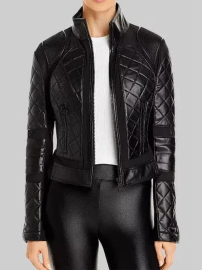 Midnight Texas S02 Olivia Charity Quilted Leather Jacket Black