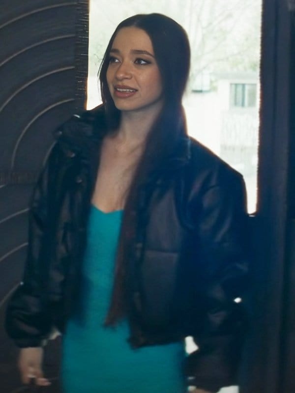 Mikey Madison Anora 2024 Black Cropped Jacket
