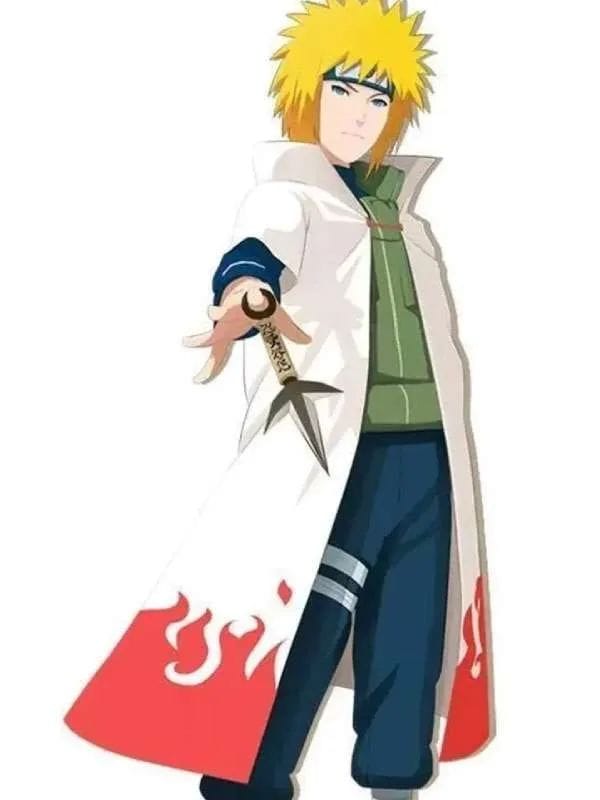 Shop Minato Namikaze Naruto White Cosplay Coat on Sale