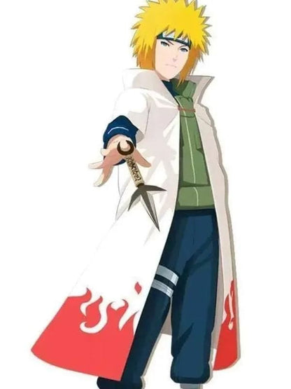 Shop Minato Namikaze Naruto White Cosplay Coat on Sale