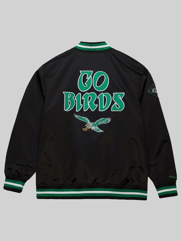 Mitchell & Ness Go Birds Black Varsity Jacket Mitchell & Ness Go Birds Black Varsity Jacket