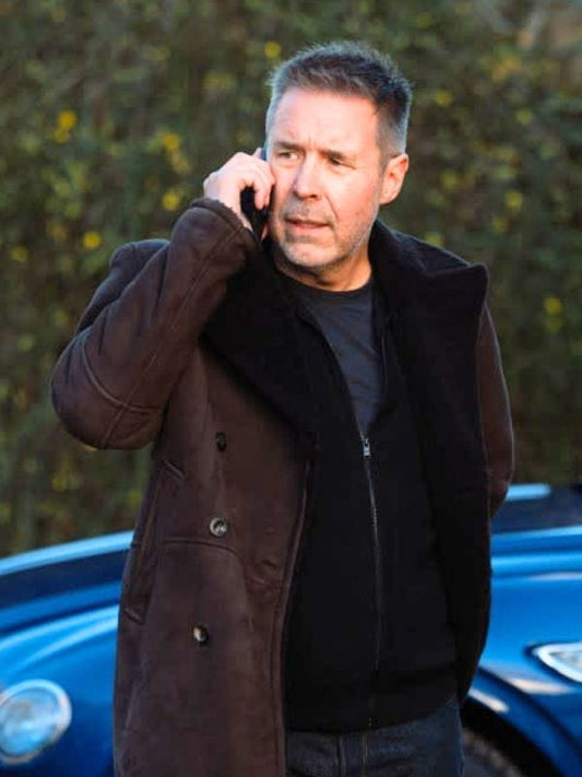 Mobland 2025 Paddy Considine Brown Coat