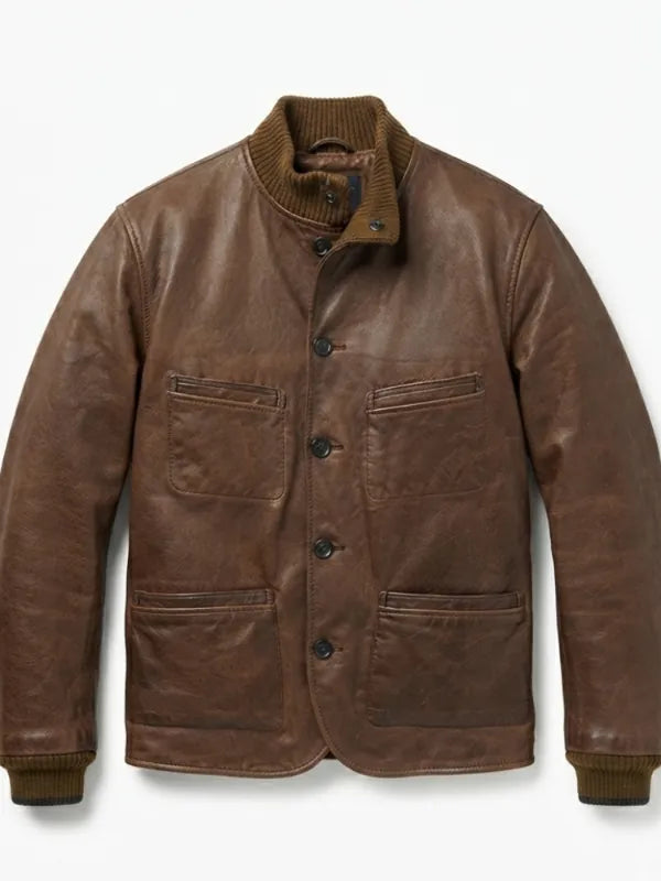 MobLand S02 2026 Tom Hardy Warm Brown Leather Jacket